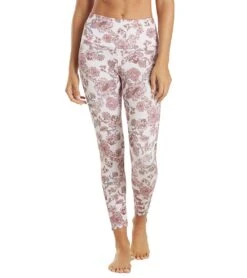 Onzie High Waisted Basic 7/8 Yoga Leggings Vintage Rose -Everyday Yoga 6540562169899 vintagerose