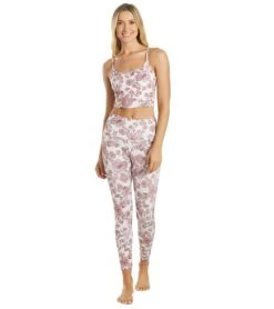 Onzie High Waisted Basic 7/8 Yoga Leggings Vintage Rose -Everyday Yoga 6540562169899 vintagerose 4a