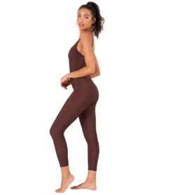 Onzie Long Rib Leotard Brown Rib