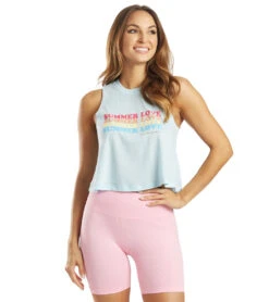Spiritual Gangster Summer Love Crop Tank Sky -Everyday Yoga 6560080756779 sky