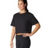 Tavi Crop Tee Ebony -Everyday Yoga 6561126744107 ebony 2a 1