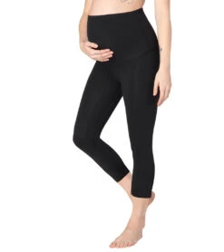 Beyond Yoga Supplex Love The Bump Capri Maternity Leggings Jet Black -Everyday Yoga 6568980611115 jetblack