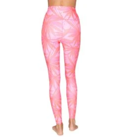 Spiritual Gangster Intent 7/8 High Waisted Leggings Pink Glow Print -Everyday Yoga 6577302208555 pinkglowprint 3a