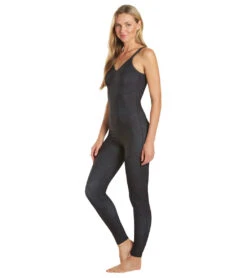 Everyday Yoga Radiant Tribe Strappy Back Long Leotard 28" Black Tribal -Everyday Yoga 6577632804907 blacktribal 4a