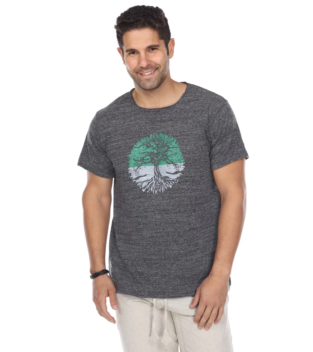 Yak & Yeti Men's T-Shirt Tree Of Life Print Charcoal 5 Yak & Yeti Men's T-Shirt Tree Of Life Print Charcoal - Image 3