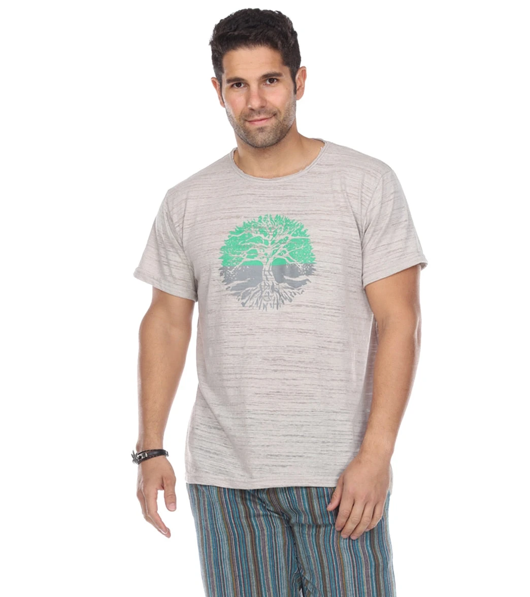 Yak & Yeti Men's T-Shirt Tree Of Life Print Natural 5 Yak & Yeti Men's T-Shirt Tree Of Life Print Natural - Image 3