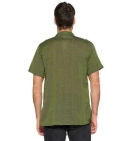 Yak & Yeti Men's Button Up Kurta -Everyday Yoga 6577634050091 green 3a 1