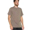 Yak & Yeti Men's Button Up Kurta Gray -Everyday Yoga 6577634115627 gray 2a