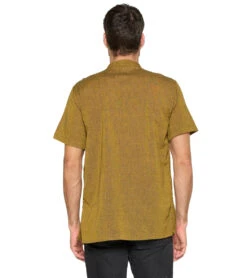 Yak & Yeti Men's Button Up Kurta -Everyday Yoga 6577634148395 mustard 3a 1