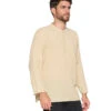 Yak & Yeti Men's Kurta Solid Color Cream 1 Yak & Yeti Men's Kurta Solid Color Cream -Everyday Yoga 6577634246699 cream 2a 1