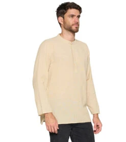 Yak & Yeti Men's Kurta Solid Color Cream