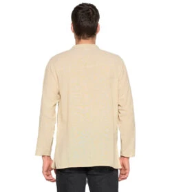 Yak & Yeti Men's Kurta Solid Color -Everyday Yoga 6577634246699 cream 3a