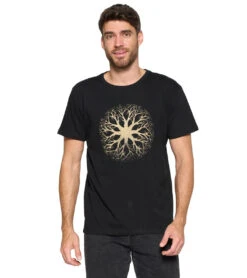 Yak & Yeti Men's Tree Of Life T Shirt Black -Everyday Yoga 6577635786795 black