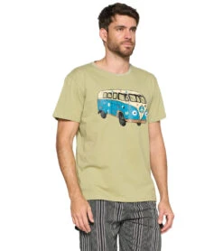 Yak & Yeti Vintage Hippie Van Life Men's T Shirt Beige