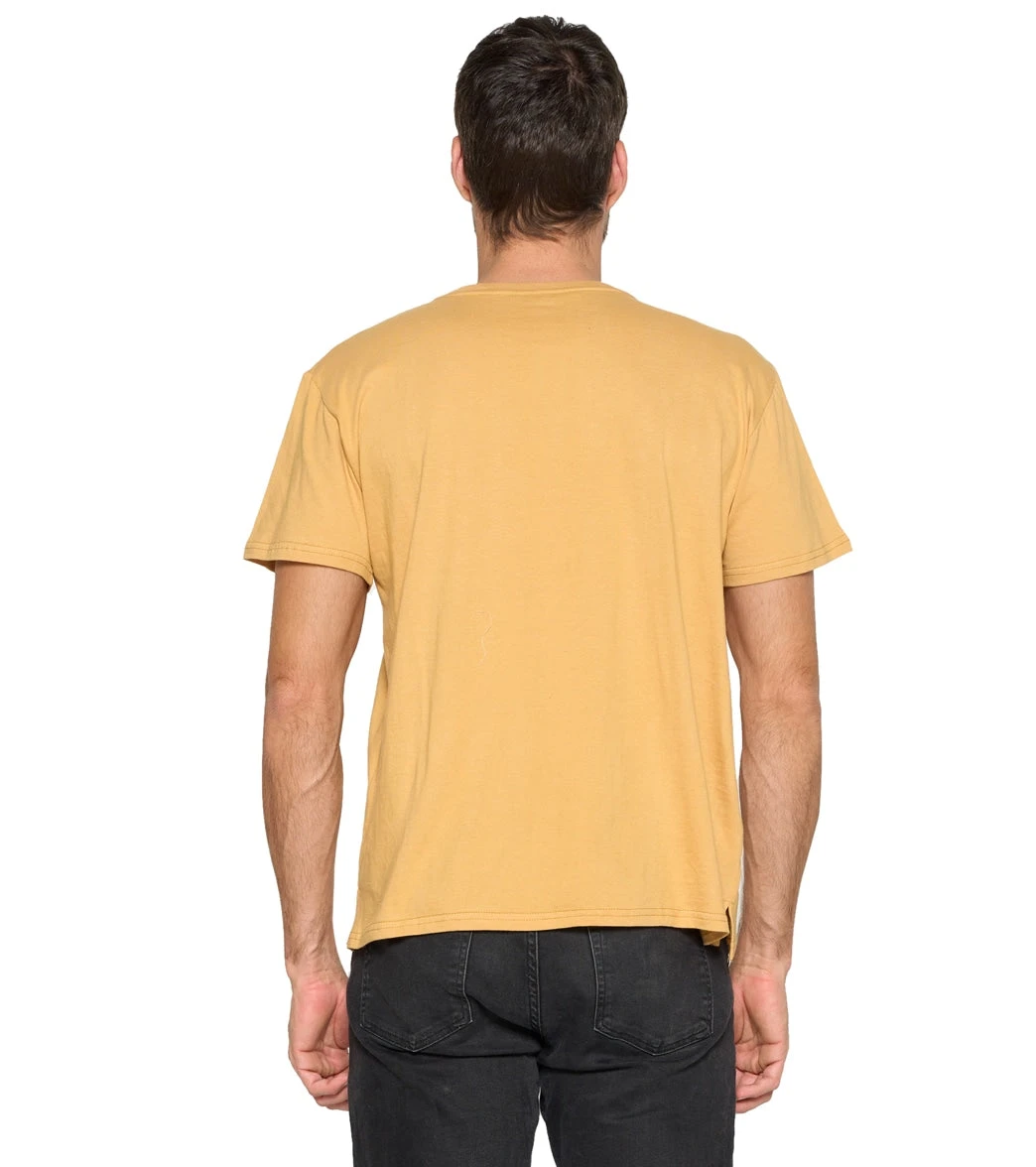 Yak & Yeti Vintage Hippie Van Life Men's T Shirt Mustard 4 Yak & Yeti Vintage Hippie Van Life Men's T Shirt Mustard - Image 2