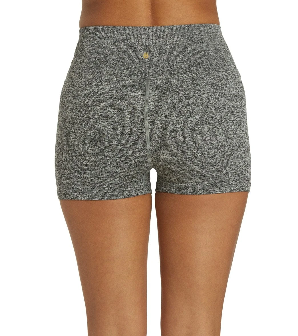 Spiritual Gangster Amor High Waist Shortie Heather Grey 4 Spiritual Gangster Amor High Waist Shortie Heather Grey - Image 2