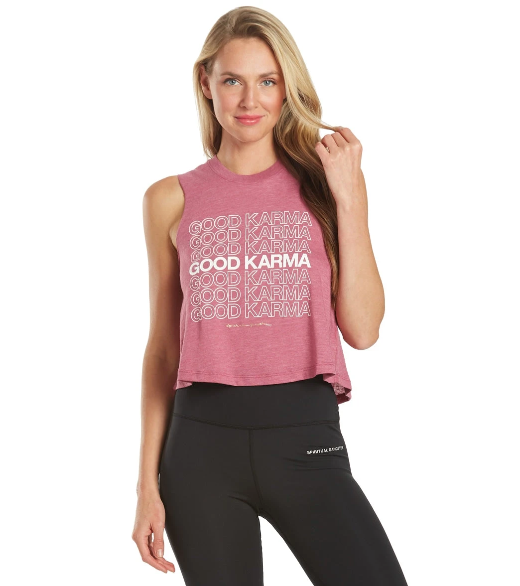 Spiritual Gangster Good Karma Crop Tank Sedona 7 Spiritual Gangster Good Karma Crop Tank Sedona - Image 5