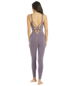 Everyday Yoga Radiant Solid Strappy Back Long Leotard 28" 40 Everyday Yoga Radiant Solid Strappy Back Long Leotard 28" -Everyday Yoga 6596609998891 purpletaupe