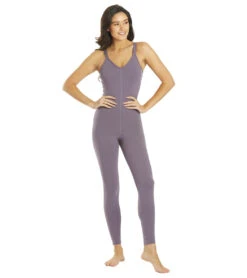 Everyday Yoga Radiant Solid Strappy Back Long Leotard 28" 38 Everyday Yoga Radiant Solid Strappy Back Long Leotard 28" -Everyday Yoga 6596609998891 purpletaupe 4a