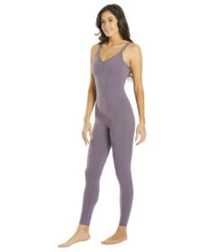 Everyday Yoga Radiant Solid Strappy Back Long Leotard 28" 39 Everyday Yoga Radiant Solid Strappy Back Long Leotard 28" -Everyday Yoga 6596609998891 purpletaupe 5a