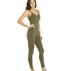 Everyday Yoga Radiant Solid Strappy Back Long Leotard 28" Dark Olive 1 Everyday Yoga Radiant Solid Strappy Back Long Leotard 28" Dark Olive -Everyday Yoga 6596610621483 darkolive 2a