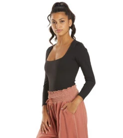 Free People Truth Or Square Bodysuit -Everyday Yoga 6613005271083 black 5a 1