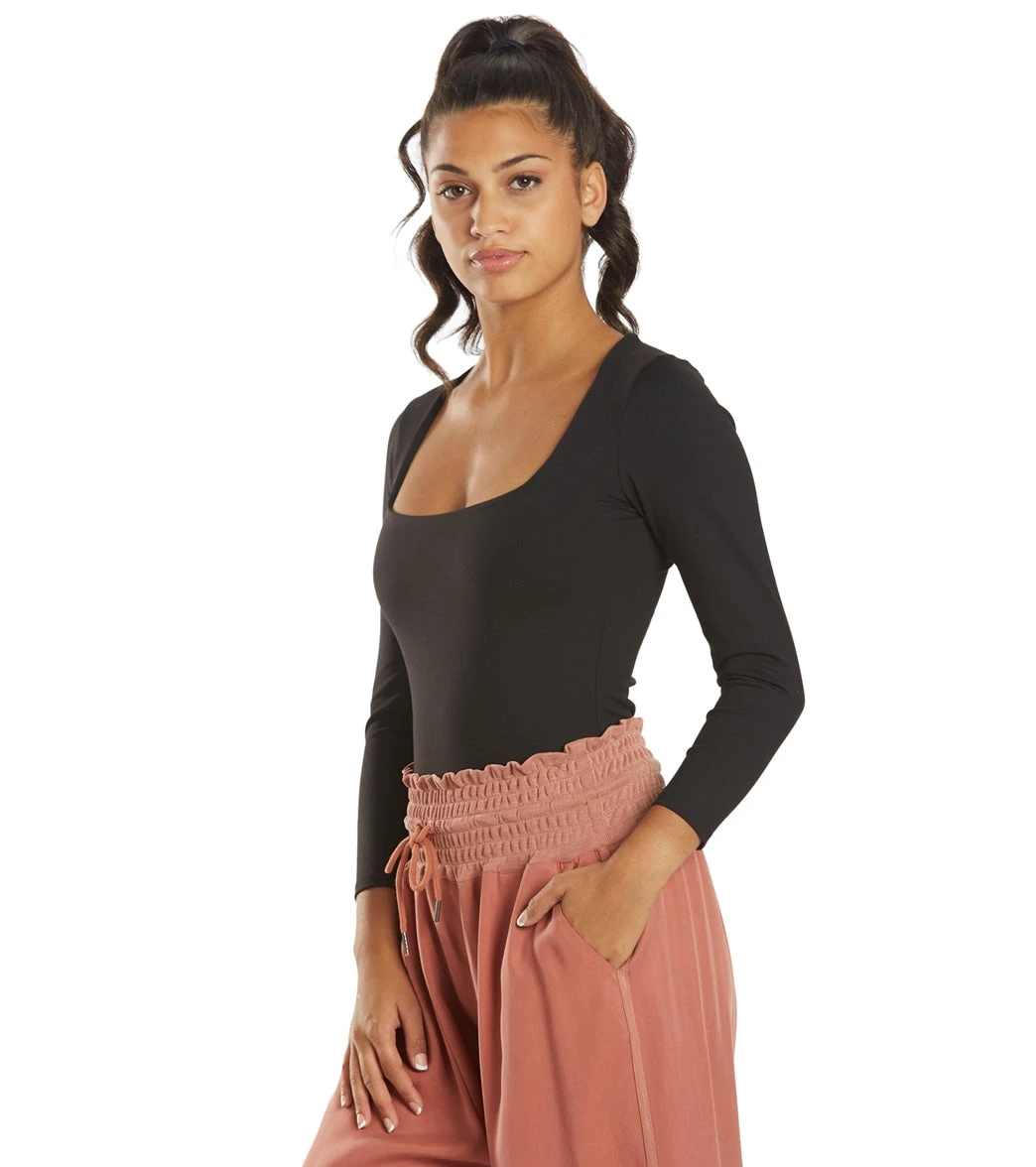 Free People Truth Or Square Bodysuit Black 6 Free People Truth Or Square Bodysuit Black - Image 4