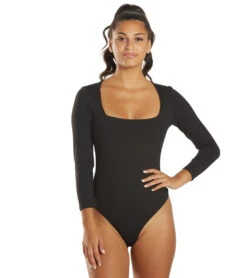 Free People Truth Or Square Bodysuit Black 12 Free People Truth Or Square Bodysuit Black -Everyday Yoga 6613005271083 black 6a