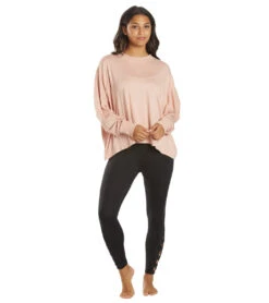 Free People Runner Up Long Sleeve Shell Pink -Everyday Yoga 6619096186923 shellpink 4a