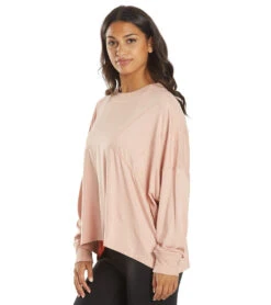 Free People Runner Up Long Sleeve Shell Pink -Everyday Yoga 6619096186923 shellpink 5a
