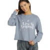 Spiritual Gangster Gratitude Mazzy Pullover Sweatert -Everyday Yoga 6622572773419 blueash 1a