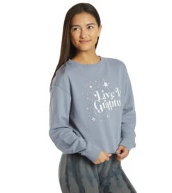 Spiritual Gangster Gratitude Mazzy Pullover Sweatert -Everyday Yoga 6622572773419 blueash 2a