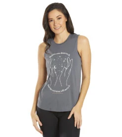 Spiritual Gangster Believe Muscle Tank Slate 11 Spiritual Gangster Believe Muscle Tank Slate -Everyday Yoga 6622573920299 slate