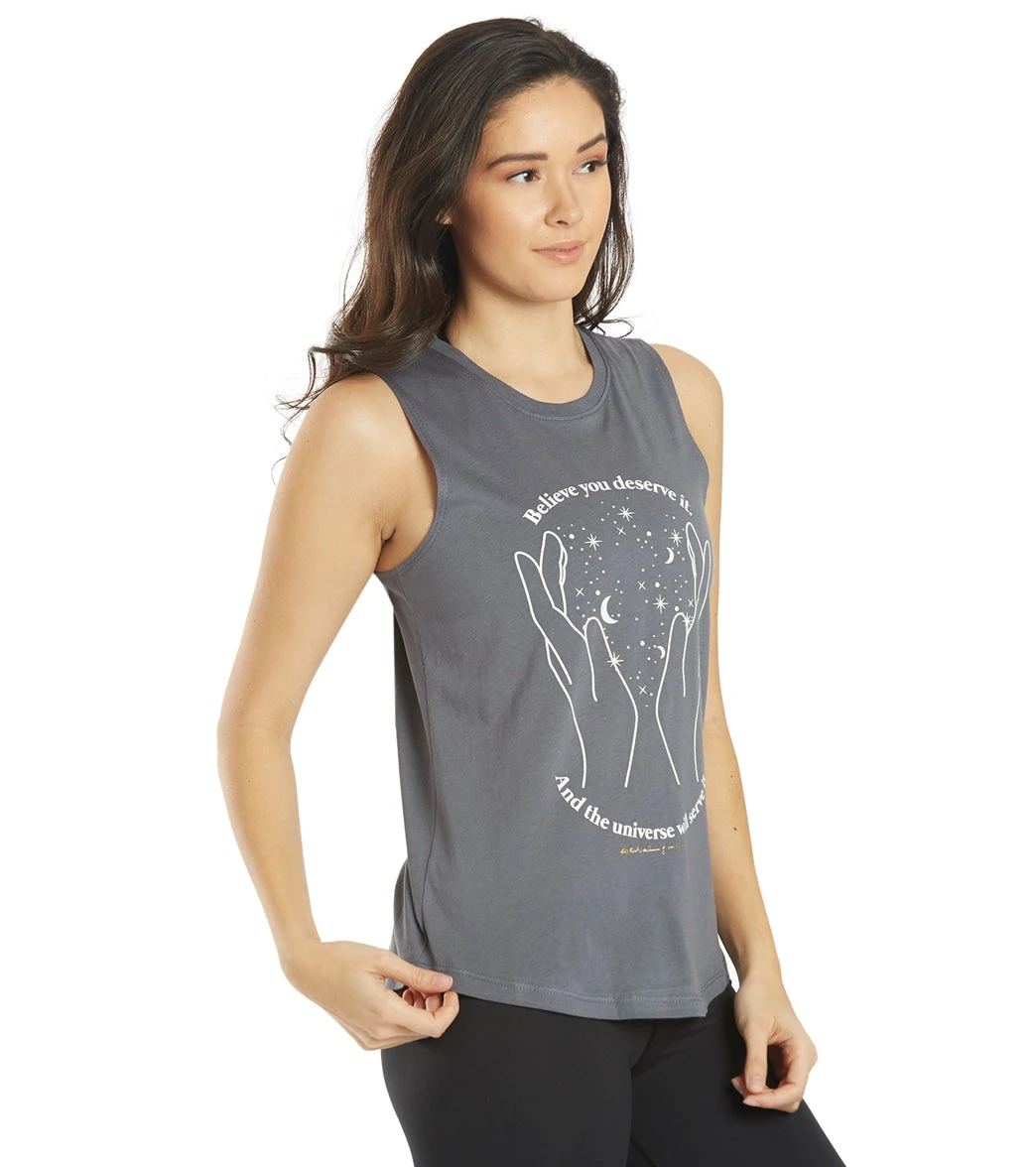 Spiritual Gangster Believe Muscle Tank Slate 3 Spiritual Gangster Believe Muscle Tank Slate