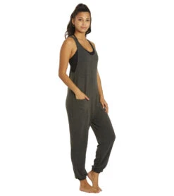 Spiritual Gangster Hacci Jumpsuit Heather Vintage Black