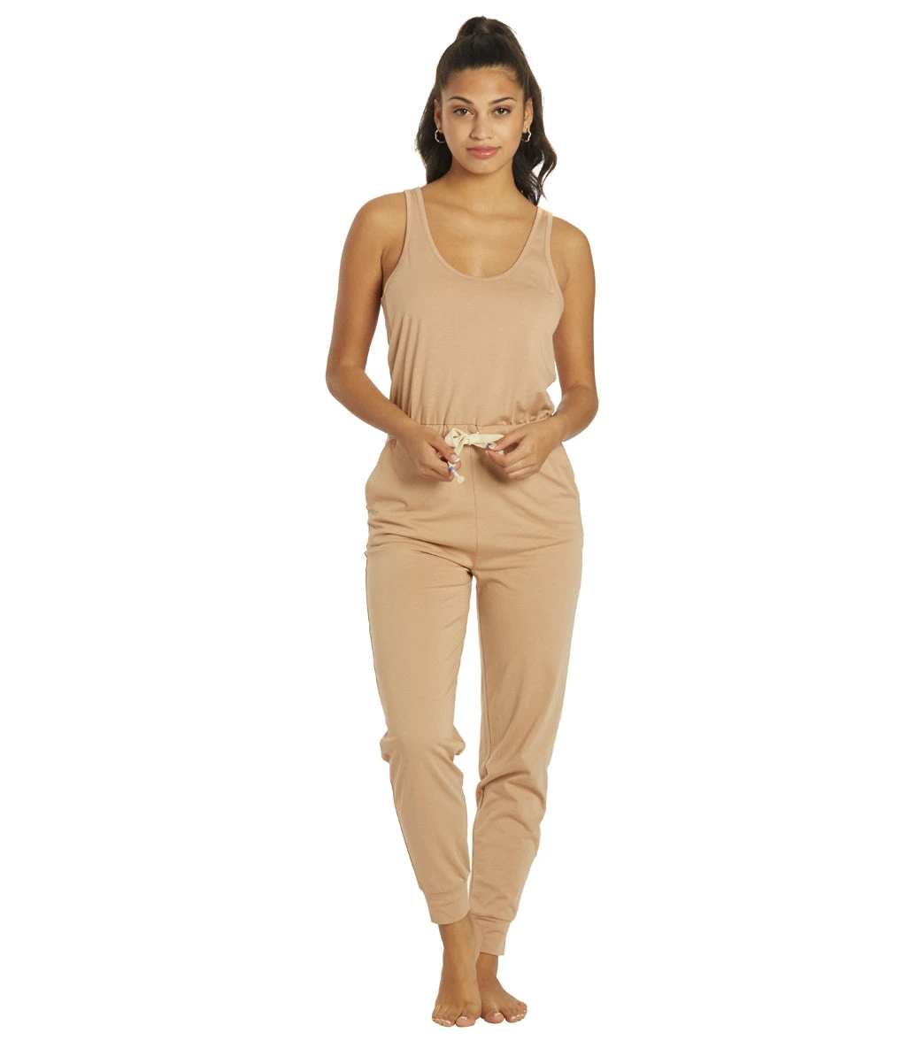 Spiritual Gangster Perfect Lounge Jumpsuit Camel 5 Spiritual Gangster Perfect Lounge Jumpsuit Camel - Image 3