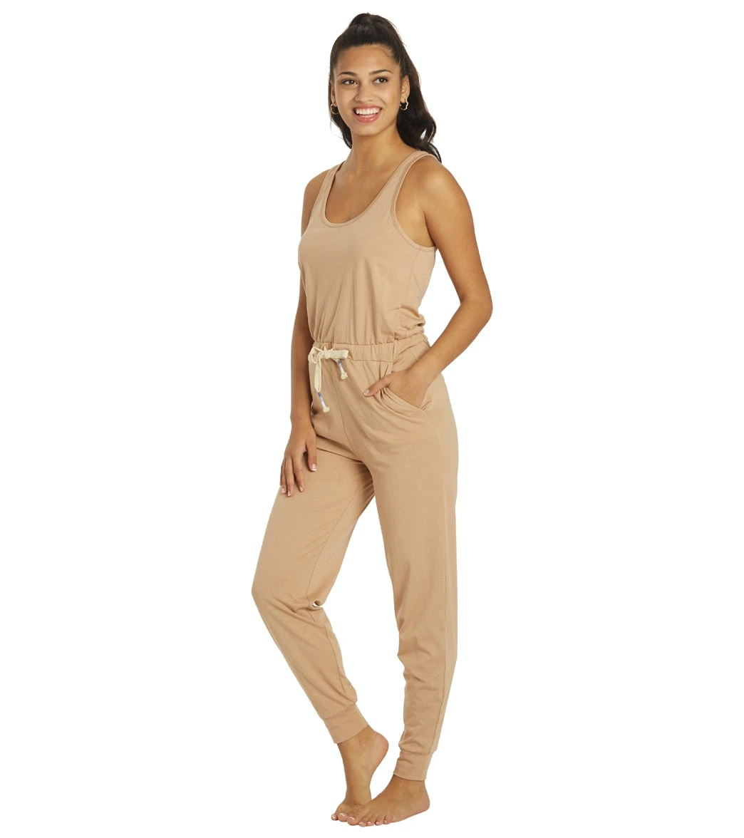 Spiritual Gangster Perfect Lounge Jumpsuit Camel 6 Spiritual Gangster Perfect Lounge Jumpsuit Camel - Image 4