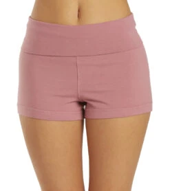 Hard Tail Rolldown Shorts -Everyday Yoga 6637053378603 dustyrose 1a