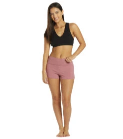 Hard Tail Rolldown Shorts -Everyday Yoga 6637053378603 dustyrose 4a