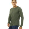 Bella + Canvas Sueded Airlume Long Sleeve Tee Military Green