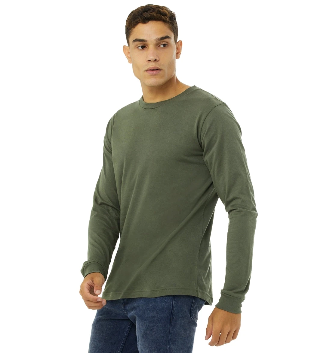 Bella + Canvas Sueded Airlume Long Sleeve Tee Military Green 3 Bella + Canvas Sueded Airlume Long Sleeve Tee Military Green