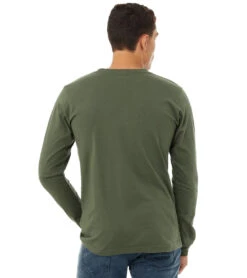 Bella + Canvas Sueded Airlume Long Sleeve Tee -Everyday Yoga 6646909960235 militarygreen 3a