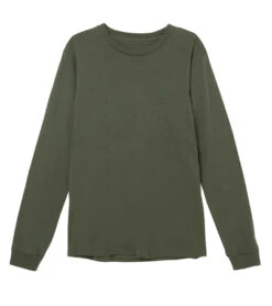 Bella + Canvas Sueded Airlume Long Sleeve Tee -Everyday Yoga 6646909960235 militarygreen 4a
