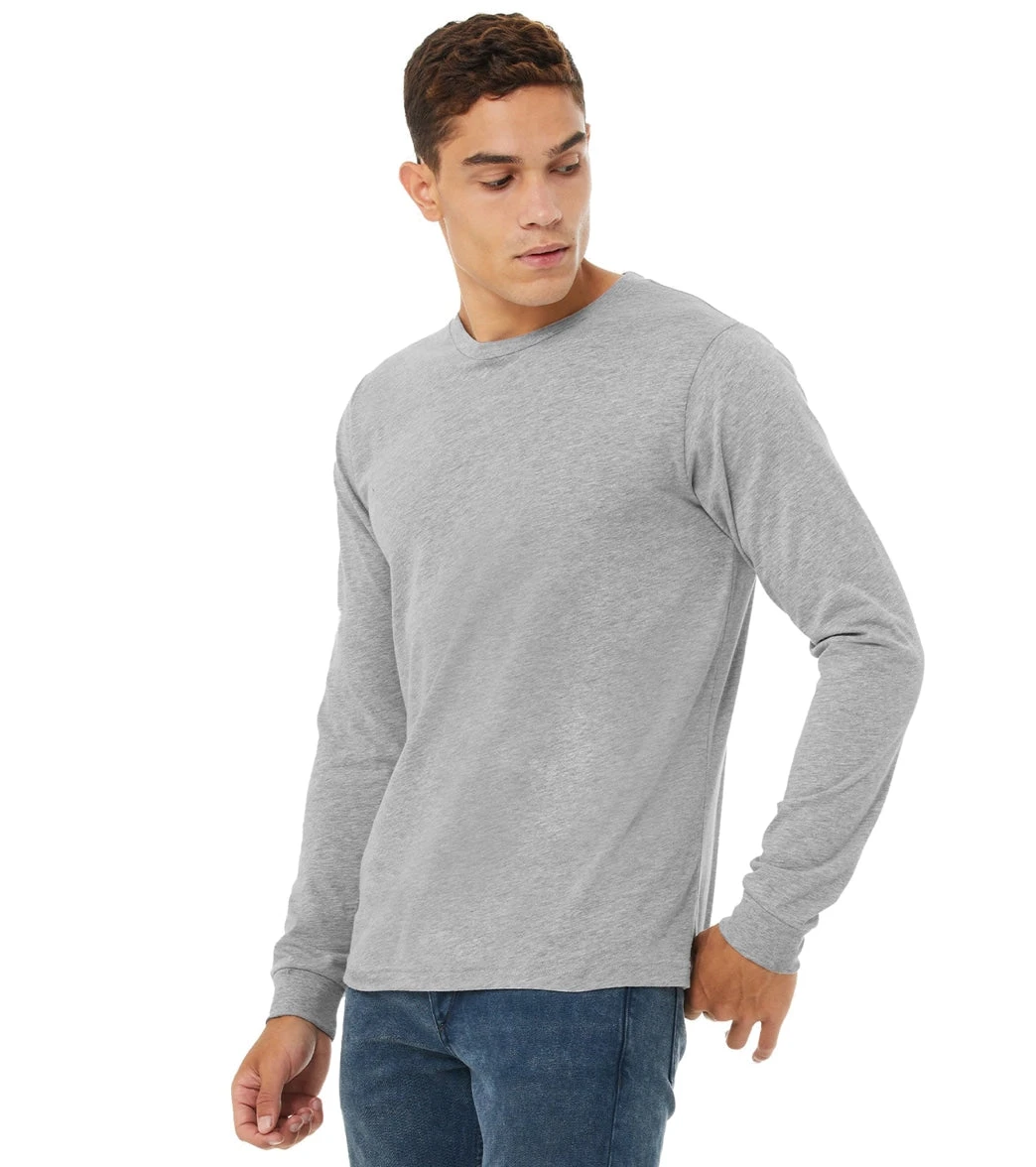 Bella + Canvas Sueded Airlume Long Sleeve Tee Athletic Heather 3 Bella + Canvas Sueded Airlume Long Sleeve Tee Athletic Heather