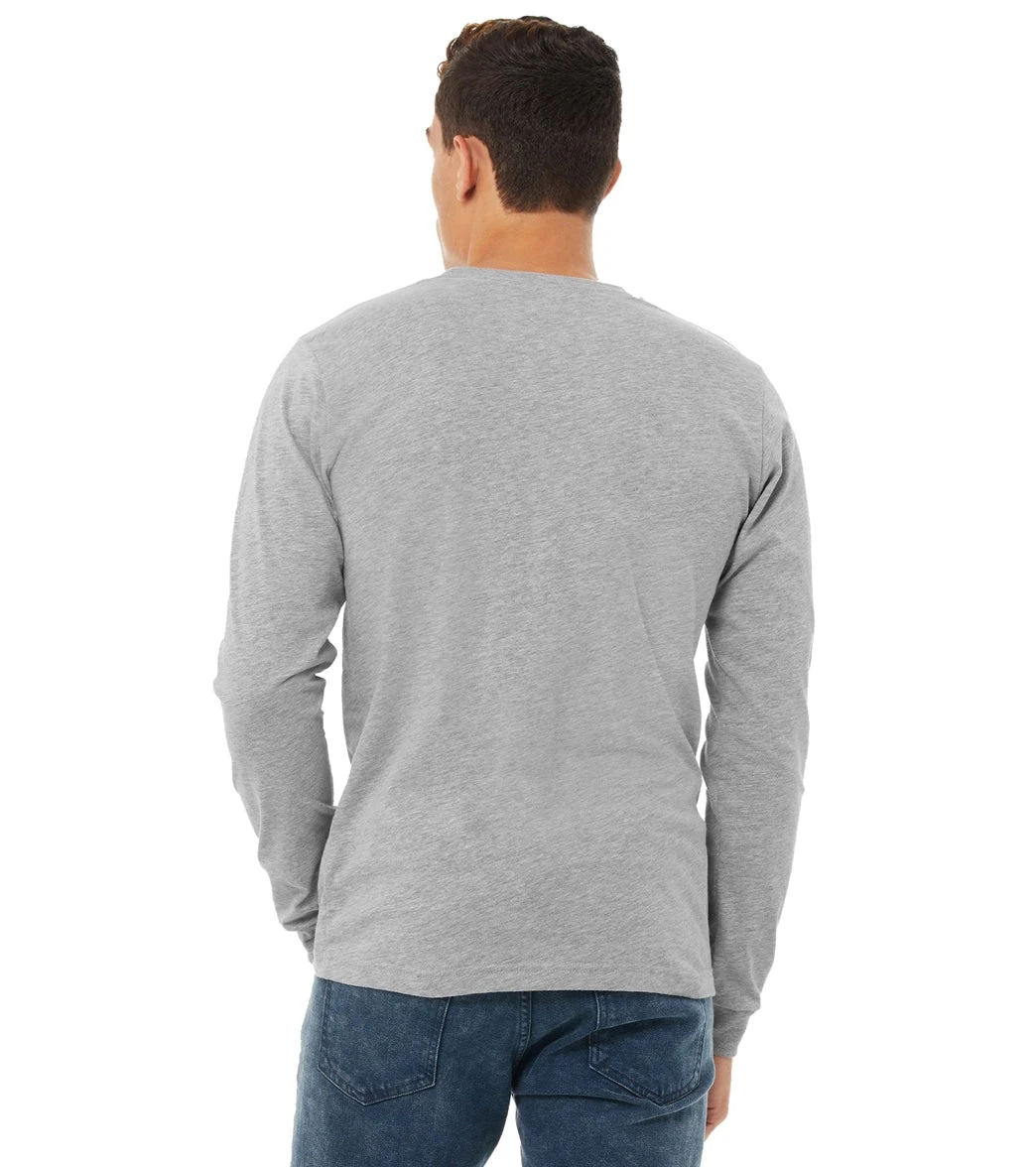 Bella + Canvas Sueded Airlume Long Sleeve Tee Athletic Heather 4 Bella + Canvas Sueded Airlume Long Sleeve Tee Athletic Heather - Image 2