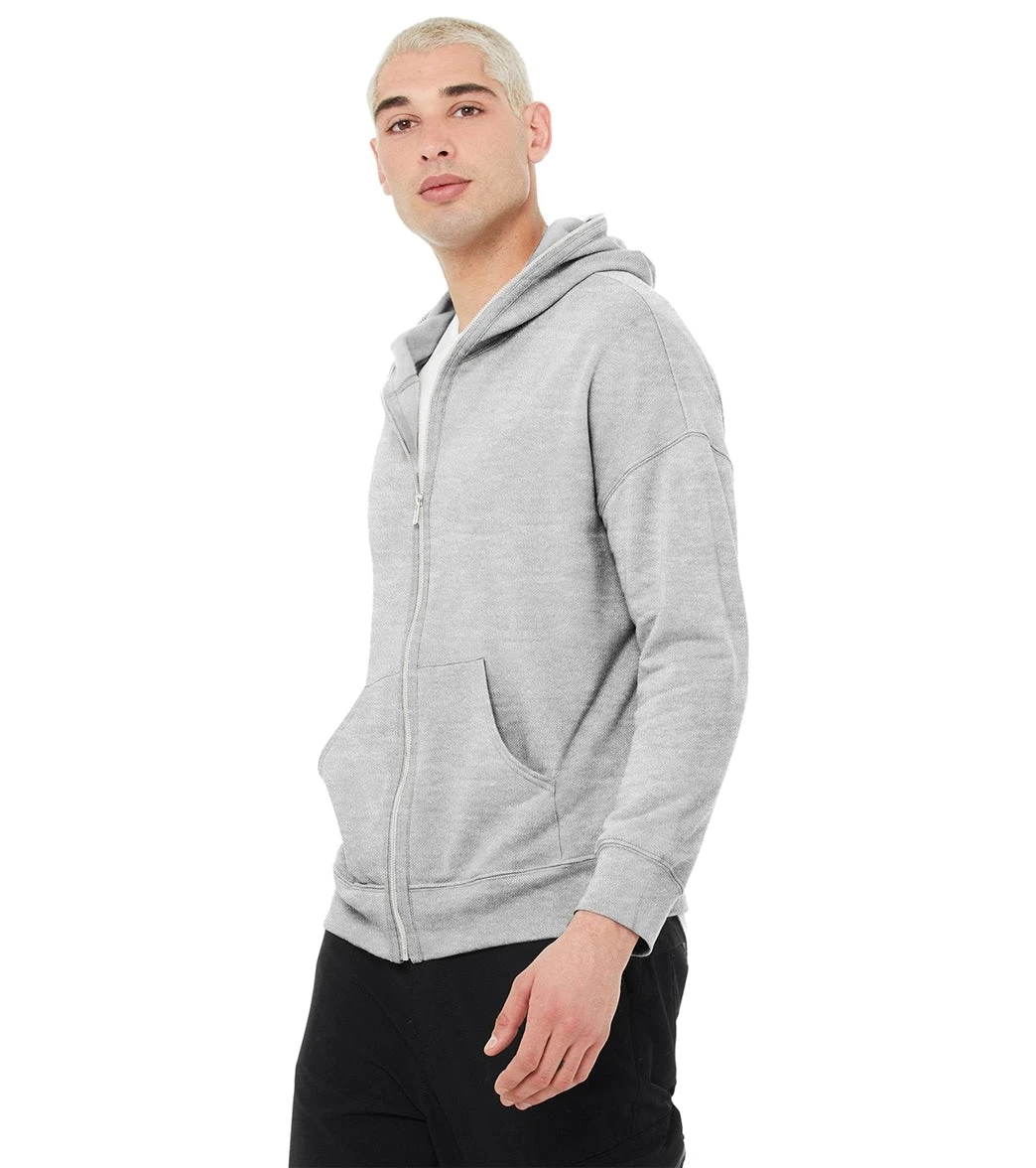 Bella + Canvas Total Zip Hoodie Athletic Heather 3 Bella + Canvas Total Zip Hoodie Athletic Heather