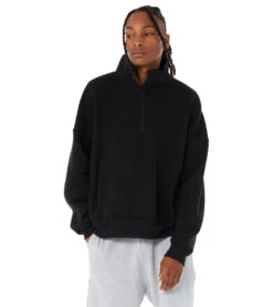 Bella + Canvas 1/2 Zip Sweatshirt Black 9 Bella + Canvas 1/2 Zip Sweatshirt Black -Everyday Yoga 6646911467563 black