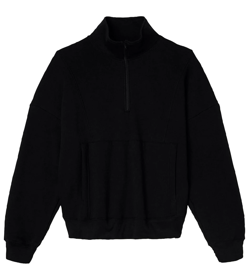 Bella + Canvas 1/2 Zip Sweatshirt Black 5 Bella + Canvas 1/2 Zip Sweatshirt Black - Image 3