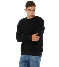 Bella + Canvas Sueded Crew Sweatshirt Black