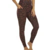 All Fenix Oversized Cheetah 7/8 Yoga Leggings Chocolate